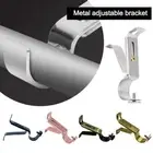 Durable Curtains Rod Support Holders Adjustable Hanger Hook Rails Rack Home