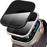 2-Pack Metal Privacy Tempered Glass Screen Protector for Apple Watch Ultra 2/1