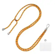 Phone Lanyard Adjustable with Patch for Smartphone Yellow White Black 1 Pack