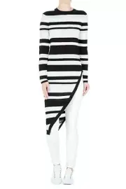 Sass and Bide Asymmetrical Knit Top Black/White Size XS RRP £280 LF7 NN 15