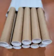1 Set of 10 1.5" x 24" Cardboard Shipping Mailing Tube Tubes Cores With End Caps