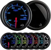 GlowShift Tinted 7 Color Oil Pressure Gauge