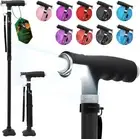 BeneCane Walking Cane for Women Folding Cane for Men with Two Led Lights Quad Ca