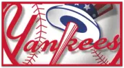New York Yankees Red White Blue Uncle Sam Top Hat Wallpaper logo type MAGNET