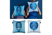 Bedding House Mascarade Blue Filled Square Cushion
