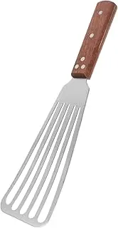Stainless Steel Fish Flipper Spatula Egg Flipper Pancake Turner Metal Slotted Spoon Wooden Handle Kitchen Tool