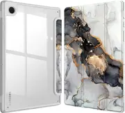 MCC For Samsung Galaxy Tab A9+ Plus 11" Case Cover Clear Back Marble X210 X215 [Grey]