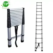 Telescopic Extension Ladder Aluminum Multi Purpose Folding 10.5/12.5/14.5FT