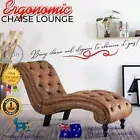 Lounge Sofa Bed Chaise Floor Chair Couch Faux Suede Leather Button Tufted Seat