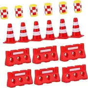 SUPVOX 36pcs Mini Traffic Cones with Fences and Buckets Fun Learning for Interactive Play and Educational Activities Year