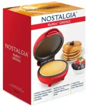 Nostalgia Red MyMini Non-Stick Compact Griddle - 5" x 6.5" x 3.5"