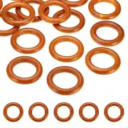 55mm Natural Wooden Rings, 20 Pack Wood Ring Round Linking Rings, Brown