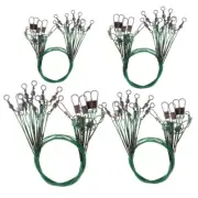 40pcs Safety Snap Fishing Line Fishing Lures Hook Traces Steel Wires Anti Bite