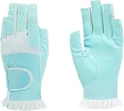 rockible Lace Golf Gloves for Women for Golfer Breathable Sports Professional Non Slip Strong Grip Golfing Supplies Half Finger Gloves