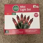 Winter Wonder Lane 140 Red Mini Lights Green Wire Indoor/Outdoor NIB lot