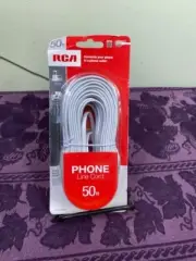 2012 RCA 50 Ft White Phone Line Cord TP443WHR White New Sealed