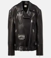 [Khaite] Khaite Hansel leather jacket AU 14 black