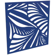ProtectorAl 300 - 1200 x 300 - 1200mm Dark Blue / Gloss White Jungle Unframed Composite Deco Panel
