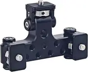 DFCINE Multiple Phone Holder, Triple Phone Mount for Live Streaming, 180° Rotatable Aluminum Bracket with 1/4" & 3/8" Threads, Holds 3 Phones for Video/Photo Shooting.