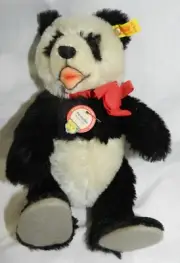 New with Tags - Steiff Jointed Panda Bar (Bear) # 0178/29 - 1938 Replica - 11"