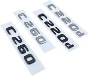 NPZPTFVFNR 3D Glossy Black Letters C180 C200 C220d C250d C260 C300d 4Matic ABS Emblem Fit for Mercedes Fit for Benz W205 Coupe Car Trunk Logo Sticker(Matte Black,C180)