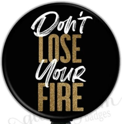 Motivational Retractable Badge Reel, Inspirational ID Work Badge Clip - 6382J