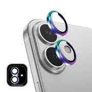 ZUSLAB Apple iPhone 16 Plus Camera Lens Protector, 9H Tempered Glass Camera Cover Screen Protector Metal Individual Ring (2024) - Iridescent