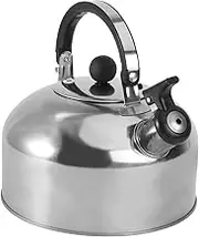 Alipis Whistling Tea Kettle Stove Top Teapot with Handle 3L Water Boiling Pot Stainless Steel Camping Coffee Kettle for Stovetop Induction Gas