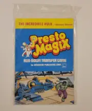 1980 INCREDIBLE HULK Laboratory PRESTO MAGIX Unopened RUB-DOWN TRANSFER GAME New