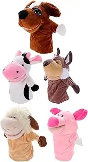 5Pcs Animal Hand Puppets Interactive Storytelling Puppets for Movable Mouths for and Early Education Activities