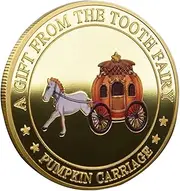 Tooth Fairy Coin, Kids Lost Tooth Keepsake, Collectible Souvenir, Mirror Surfaces with UV Process for Childhood Memory, Boys Girls Children Collection, 1.77 Inches 1 Piece