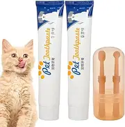 Pet Toothbrush with Tongue Scraper | Toothbrush with Storage Case Puppy and Kitten Scented Toothpaste | Pet Health Supplies for Pet Shelter, Home, Pet Store, Pet Hospital Puchen