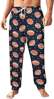 [Generic] Men's Sweatpants, Accented Rugby Balls-32, Polyester Joggers, Sweatpants Jogging Pants for Workout Running
