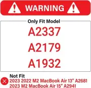 New MacBook Air 13 inch Case 2022 2021 2020 M1 A2337 A2179 A193 Compatible with