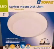 Topaz LED 6" Surface Mount Disk CCT Selectable 2700-5000K SDL6/11W/WH/D/CTS-46