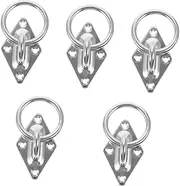 GANAZONO 5pcs Truck Trailer Pull Tab Siding Nest Swing Cable Trailer Gate Pin Tie Hat Hooks for Wall Sway Bracket Knob Mounted Hooks for Hanging Kit Door Key Clip Pin Silver Stainless Steel