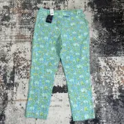 Brooks Brothers Women's Chino Pants-Blue Green Sheep Pattern-Size 10 NWT