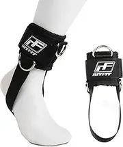 RitFit Padded Ankle Strap for Cable Machine,Strong Hook and Loop,Reinforced 3 D-Ring, Adjustable Comfort fit Neoprene - Premium Ankle Cuffs to Enhance Abs, Glute & Leg Workouts