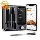 Wireless BBQ Thermometer 4 Probes WiFi Bluetooth IP67 Grill Oven Meat Timer App