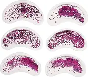 DRESSOOS 6 Pack U-shape Gel Cooling Eye Patches for Eye Care Sequins Gel Pads for Relief Eye Bags Fatigue