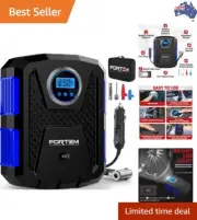 Tyre Inflator Portable Air Compressor 150 PSI, Bike Pump, 12V Electric Air Pu...