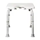DJMed Hygiene Shower Stool, Bath Chair, Bathroom, Aluminium