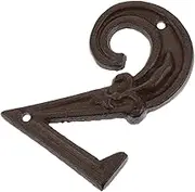 Vintage Cast Iron Door Number Decorative Metal Address Number for Home Office and Garage Unique Hammered Finish for DIY Signage and Number Coding