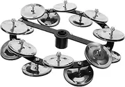 CIMAXIC Drum Set Hi-hat Tambourine with Double Row Cymbals Percussion Accessory for Drum Kits for Musicians and Enthusiasts Durable Drum Parts and Supplies