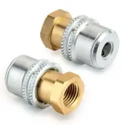 2Pcs/Pack 1/4NPT Brass Lock On Tire Air Chuck Closed Flow Tire For Inflator
