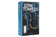 2PK Jason Sports Gym Drying Cooling Outdoor Towel Set w Reusable Tube Charcoal