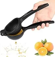 Lemon Squeezer Large Citrus Squeezer Manual Lime Juicer Hand Press Ergonomic Heavy Duty Orange Squeezer for Fruits, Lemons & Limes, Black