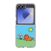 Galaxy Z Flip6 Clear Case Tricera Meets Flower