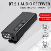 Wireless Bluetooth 5.1 Receiver 3.5mm AUX Audio Stereo Hands Free Car Adapter