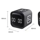 Silent countdown clock with adjustable volume and gravity sensing flip